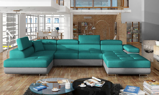 Corner Sleeper Sofa Carlisle 8 | size: Width: 345cm, Height: 90cm, Depth: 58cm | color: Dora | image: 1 | variant: 1017322