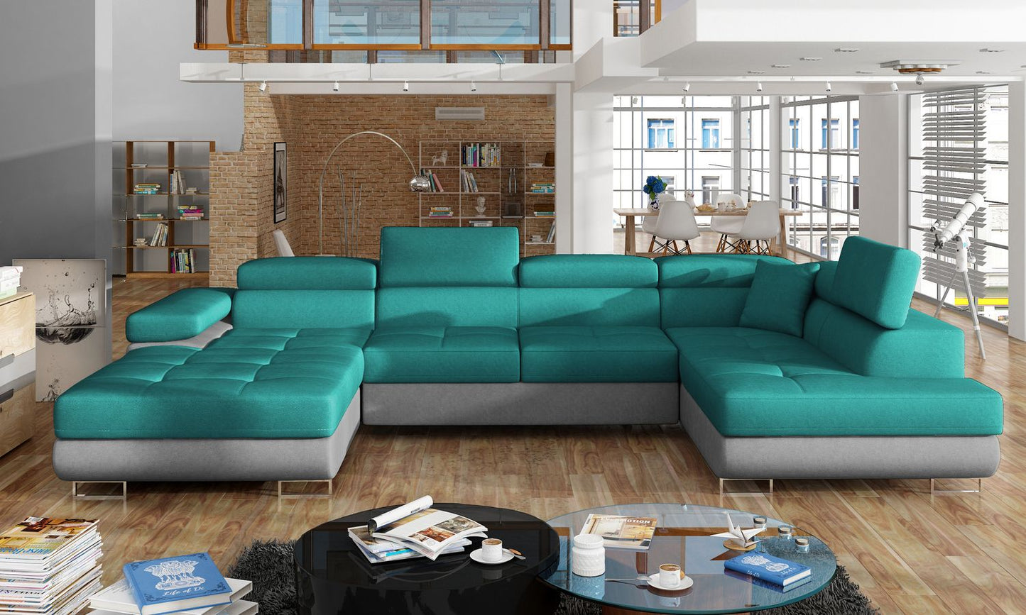 Corner Sleeper Sofa Carlisle | size: Width: 345cm, Height: 90cm, Depth: 58cm | color: Dora | image: 1 | variant: 1017314