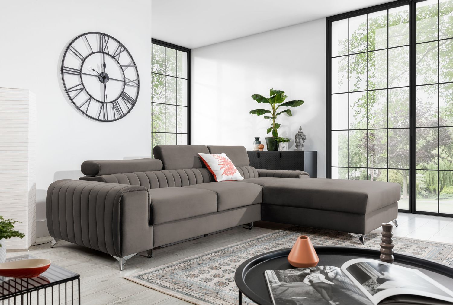 Corner Sleeper Sofa Cheltenham 27 | size: Width: 278cm, Height: 92cm, Depth: 205cm | color: Loco | image: 1 | variant: 1015594