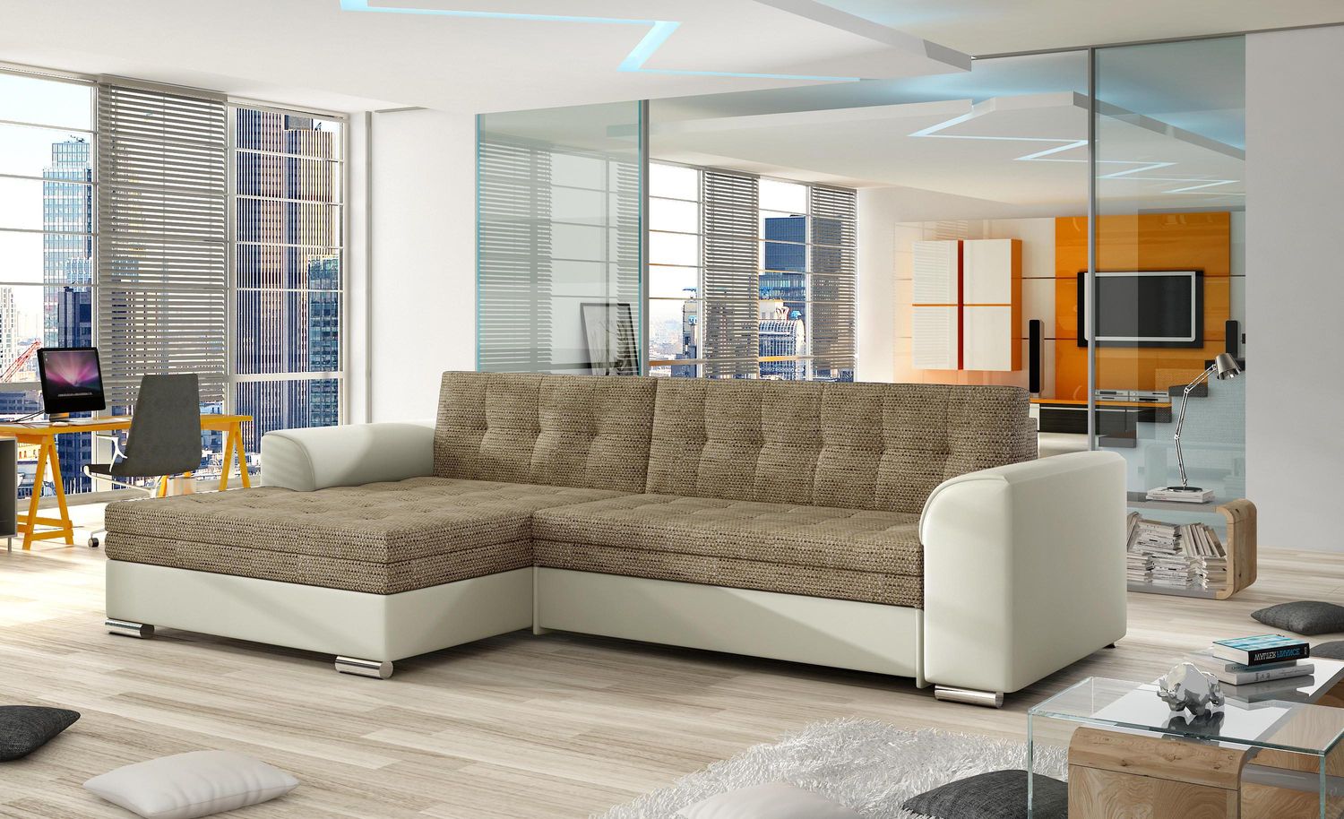 Corner Sleeper Sofa Conforti 8 | size: Width: 275cm, Height: 78cm, Depth: 165cm | color: Berlin/Soft | image: 1 | variant: 1014252