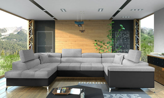 Corner Sleeper Sofa Corby 30 | size: Width: 208cm, Height: 88cm, Depth: 43cm | color: Sawana/Soft | image: 1 | variant: 1017444