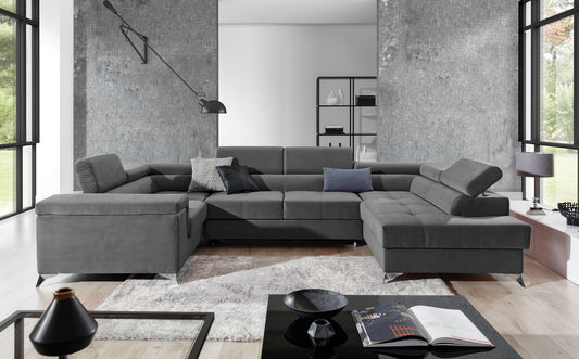 Corner Sleeper Sofa Corby 54 | size: Width: 208cm, Height: 88cm, Depth: 43cm | color: Paros | image: 1 | variant: 1017468