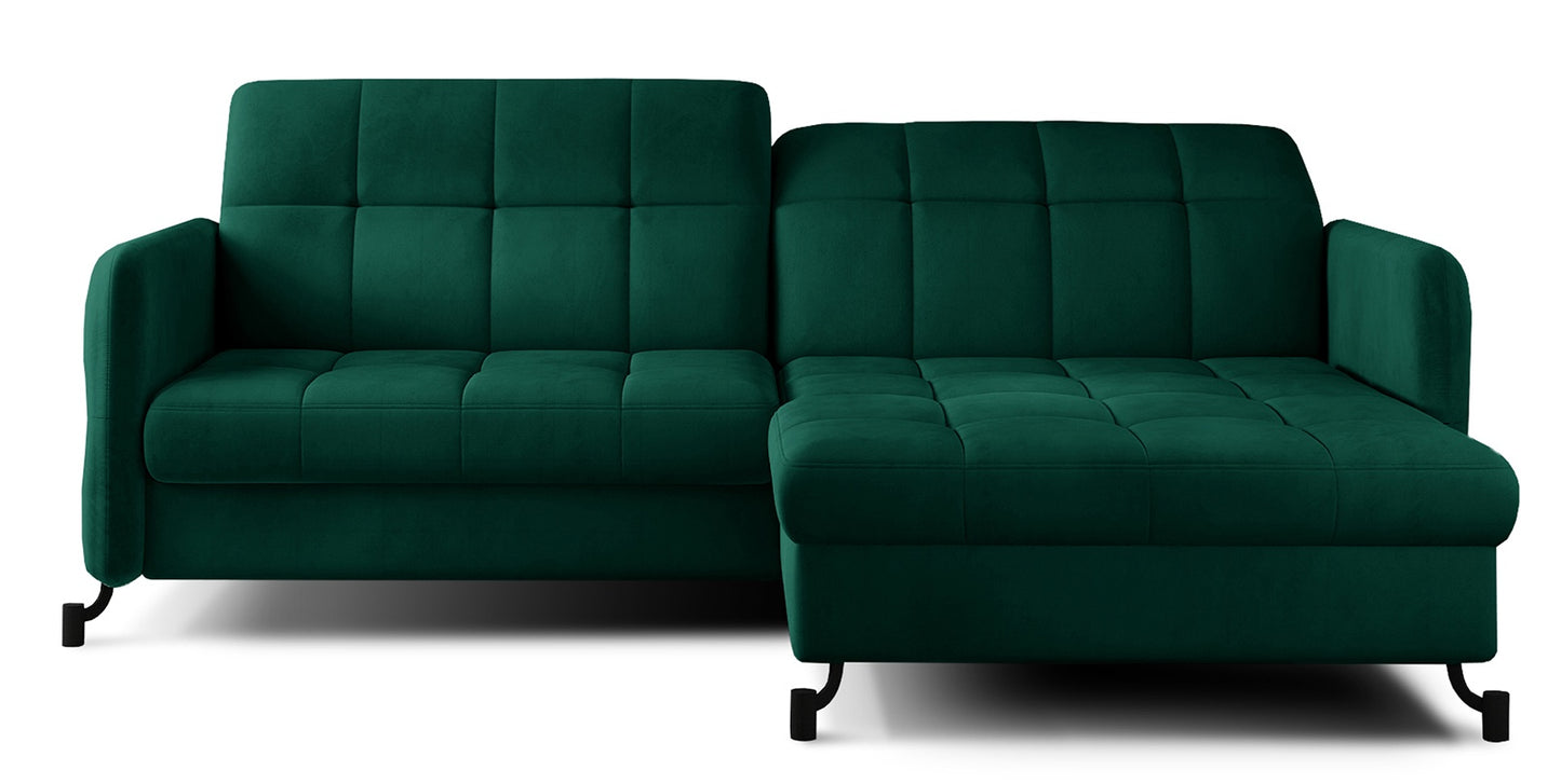 Corner Sleeper Sofa East Pittsburgh 2 | size: Width: 225cm, Height: 105cm, Depth: 160cm | color: Green | image: 0 | variant: 1016925