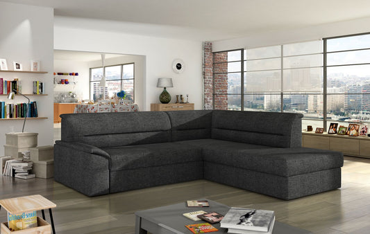 Corner Sleeper Sofa Elano 1 | size: Width: 212cm, Height: 90cm, Depth: 65cm | color: Sawana | image: 1 | variant: 1015488