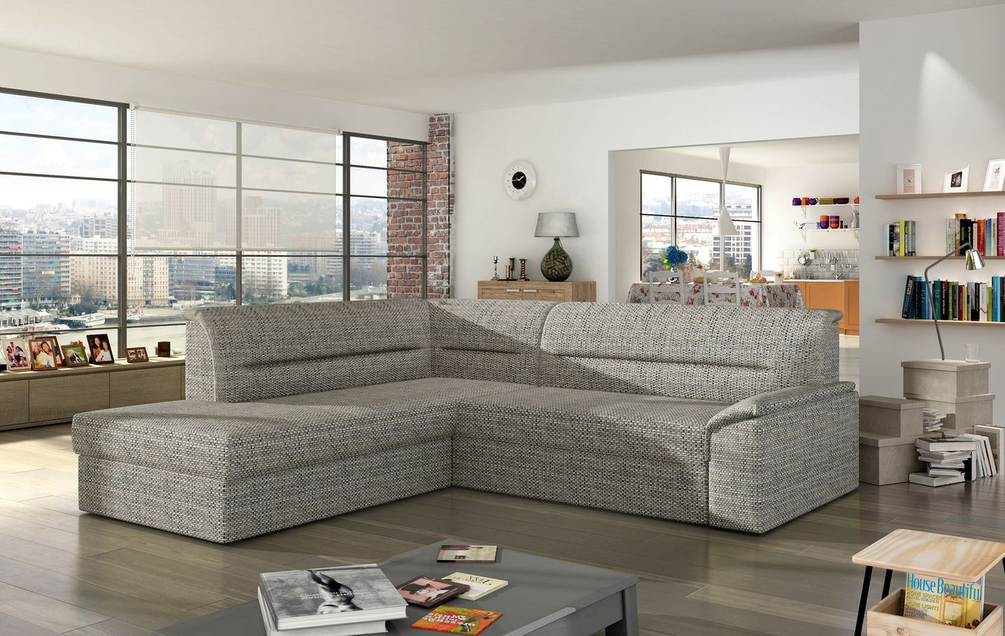 Corner Sleeper Sofa Elano 6 | size: Width: 212cm, Height: 90cm, Depth: 65cm | color: Berlin | image: 1 | variant: 1015493