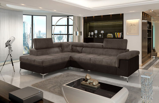 Corner Sleeper Sofa Eridano 48 | size: Width: 275cm, Height: 90cm, Depth: 202cm | color: Monolith | image: 1 | variant: 1015551