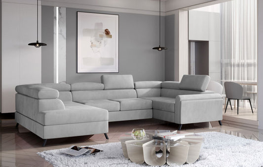 Corner Sleeper Sofa Escada 14 | size: Width: 330cm, Height: 98cm, Depth: 200cm | color: Monolith | image: 1 | variant: 1015577