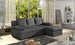 Corner Sleeper Sofa Exeter | size: Width: 206cm, Height: 90cm, Depth: 146cm | color: Gray | image: 1 | variant: 1008872
