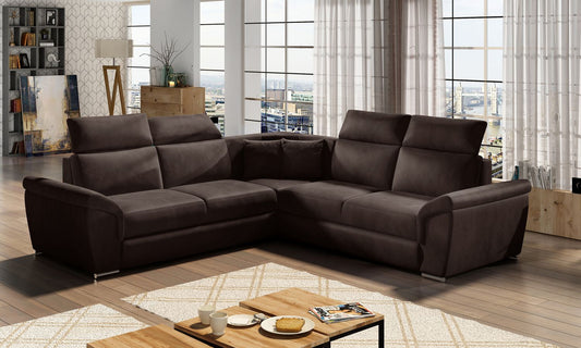 Corner Sleeper Sofa Federico 24 | size: Width: 268cm, Height: 102cm, Depth: 268cm | color: Monolith | image: 1 | variant: 1015714