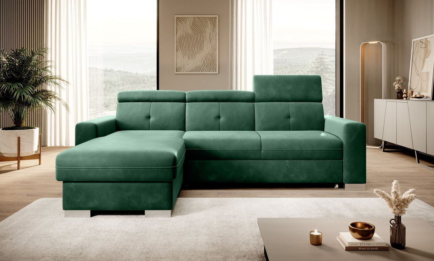 Corner Sleeper Sofa Filey 28 | size: Width: 247cm, Height: 104cm, Depth: 176cm | color: Lukso | image: 1 | variant: 1015478