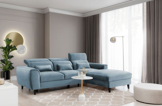Corner Sleeper Sofa Foble 13 | size: Width: 267cm, Height: 100cm, Depth: 196cm | color: Velvetmat | image: 1 | variant: 1014495