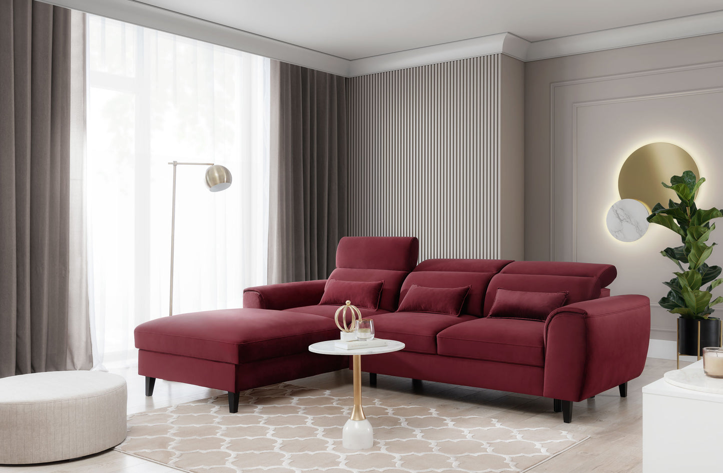 Corner Sleeper Sofa Foble 7 | size: Width: 267cm, Height: 100cm, Depth: 196cm | color: Loco | image: 1 | variant: 1014489