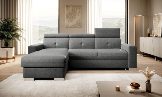Corner Sleeper Sofa Fresia 1 | size: Width: 247cm, Height: 104cm, Depth: 176cm | color: Flores | image: 1 | variant: 1014505