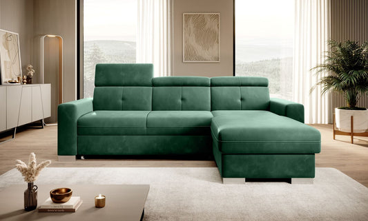 Corner Sleeper Sofa Fresia 68 | size: Width: 247cm, Height: 104cm, Depth: 176cm | color: Lukso | image: 1 | variant: 1014572