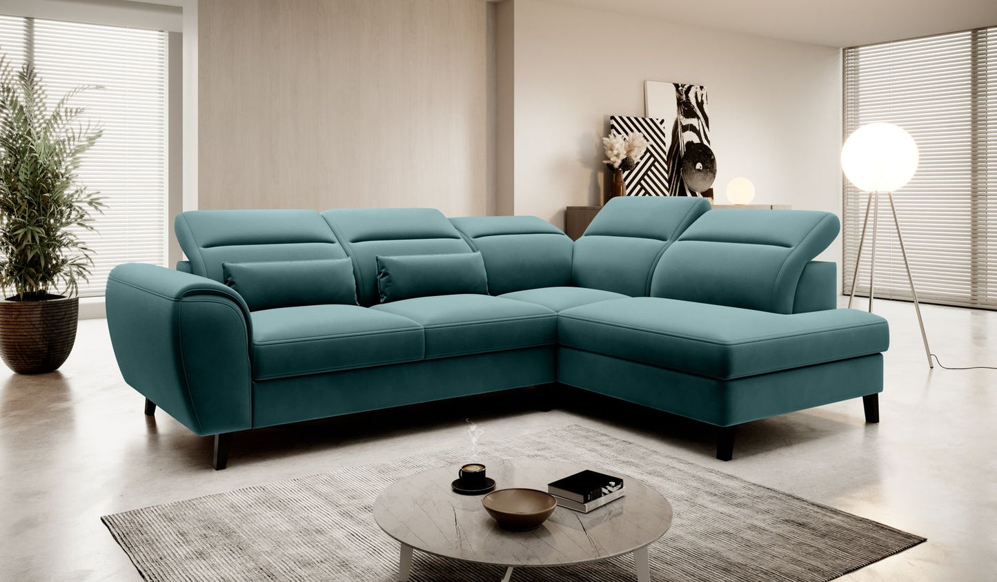 Corner Sleeper Sofa Gainsborough 77 | size: Width: 255cm, Height: 100cm, Depth: 201cm | color: Velvetmat | image: 1 | variant: 1016074