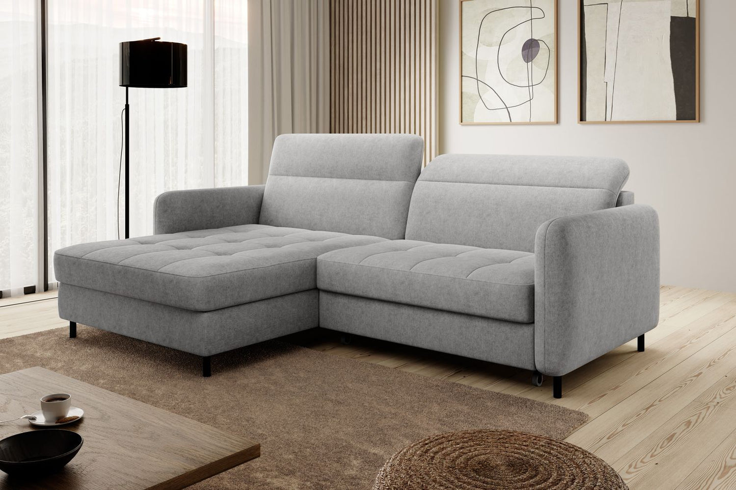 Corner Sleeper Sofa Gomsi 3 | size: Width: 228cm, Height: 100cm, Depth: 165cm | color: Raquel | image: 1 | variant: 1014585