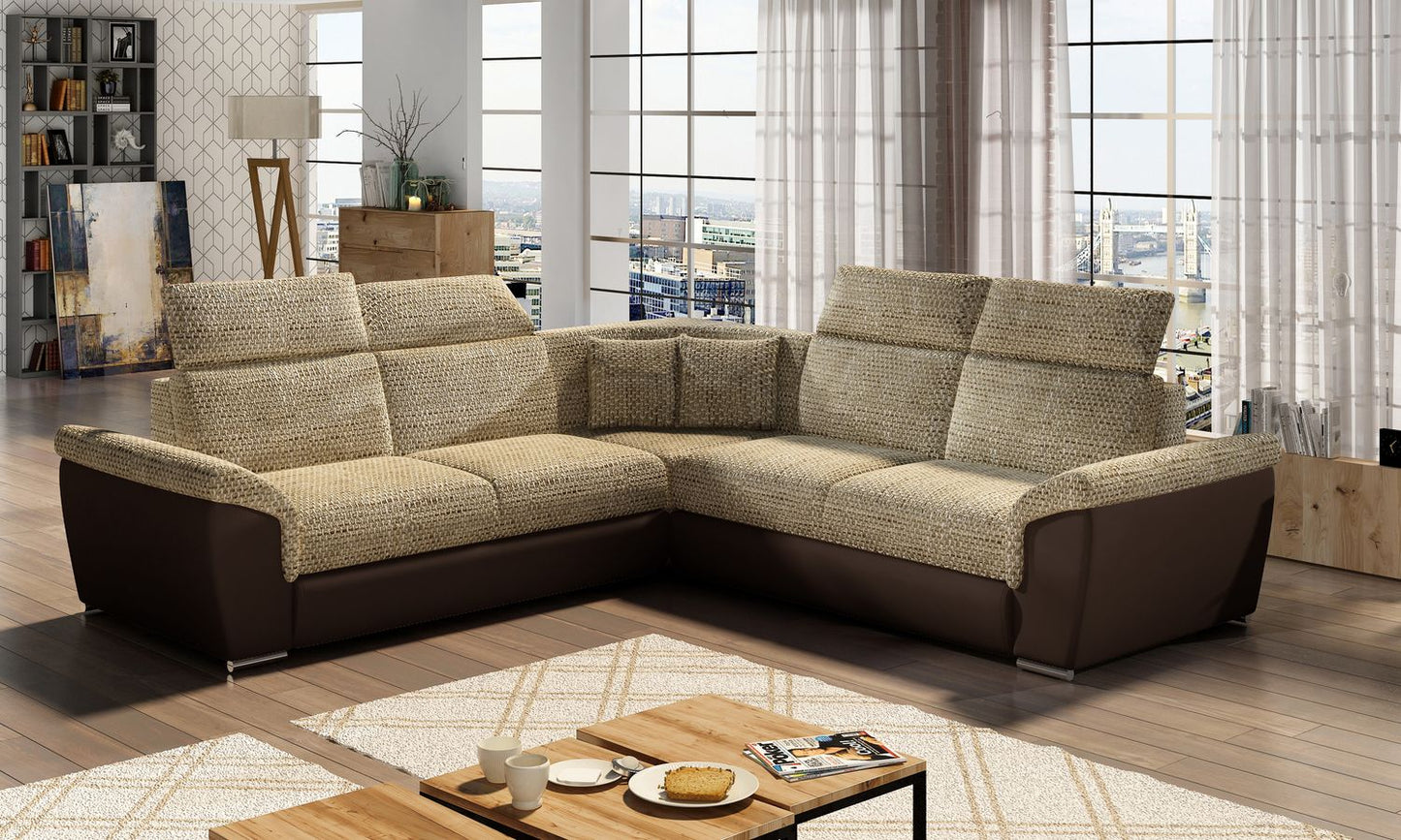 Corner Sleeper Sofa Grantham 2 | size: Width: 268cm, Height: 102cm, Depth: 268cm | color: Berlin/Soft | image: 1 | variant: 1016638