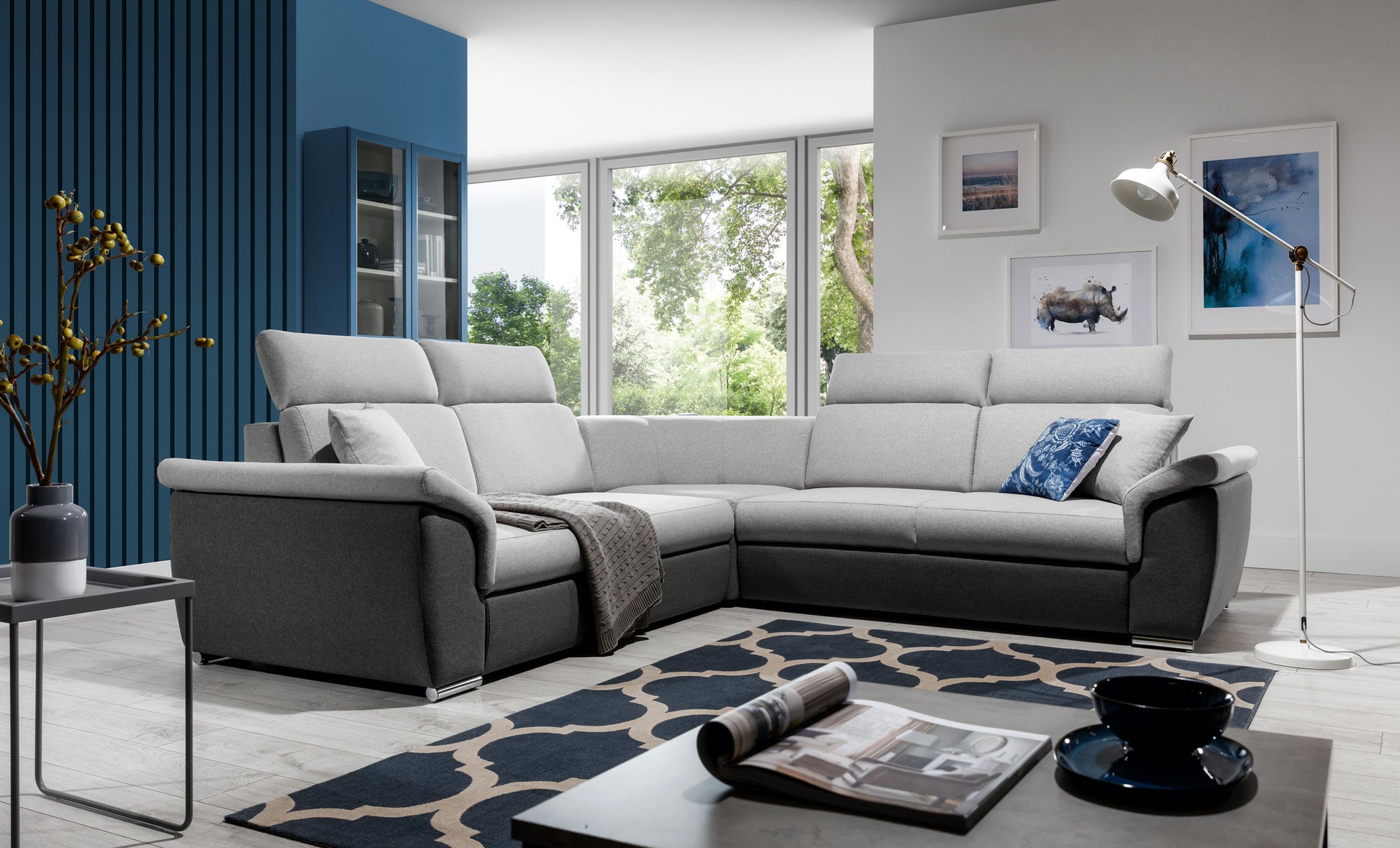 Corner Sleeper Sofa Grantham 33 | size: Width: 268cm, Height: 102cm, Depth: 60cm | color: Sawana | image: 1 | variant: 1016669