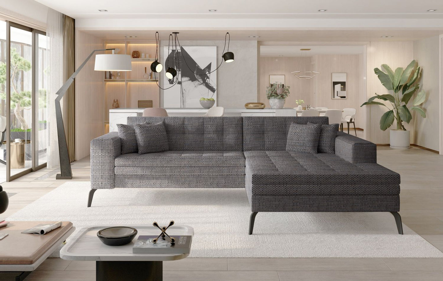 Corner Sleeper Sofa Grantown 26 | size: Width: 292cm, Height: 80cm, Depth: 196cm | color: Berlin | image: 1 | variant: 1017381