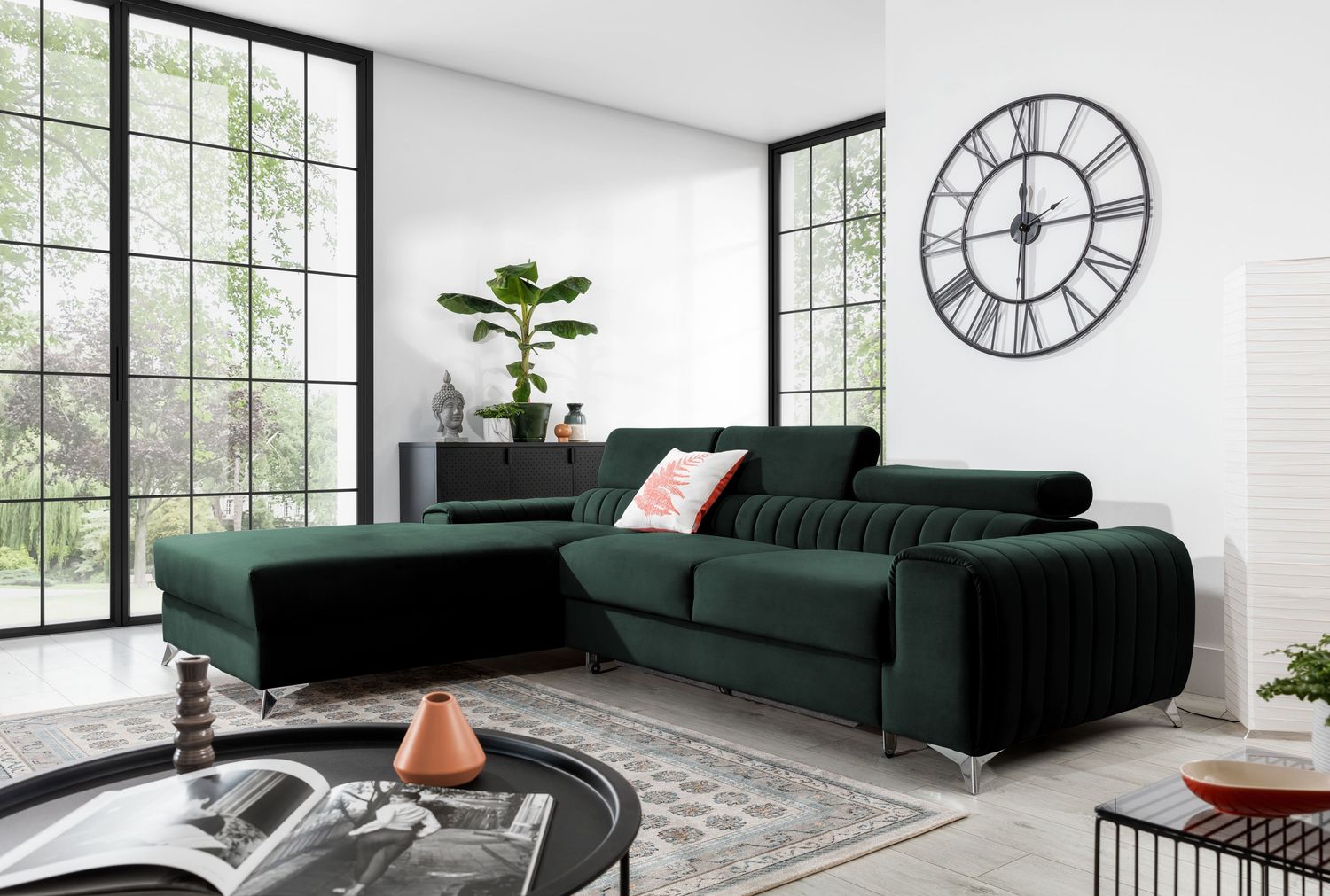 Corner Sleeper Sofa Grayson 19 | size: Width: 275cm, Height: 98cm, Depth: 205cm | color: Loco | image: 1 | variant: 1014640