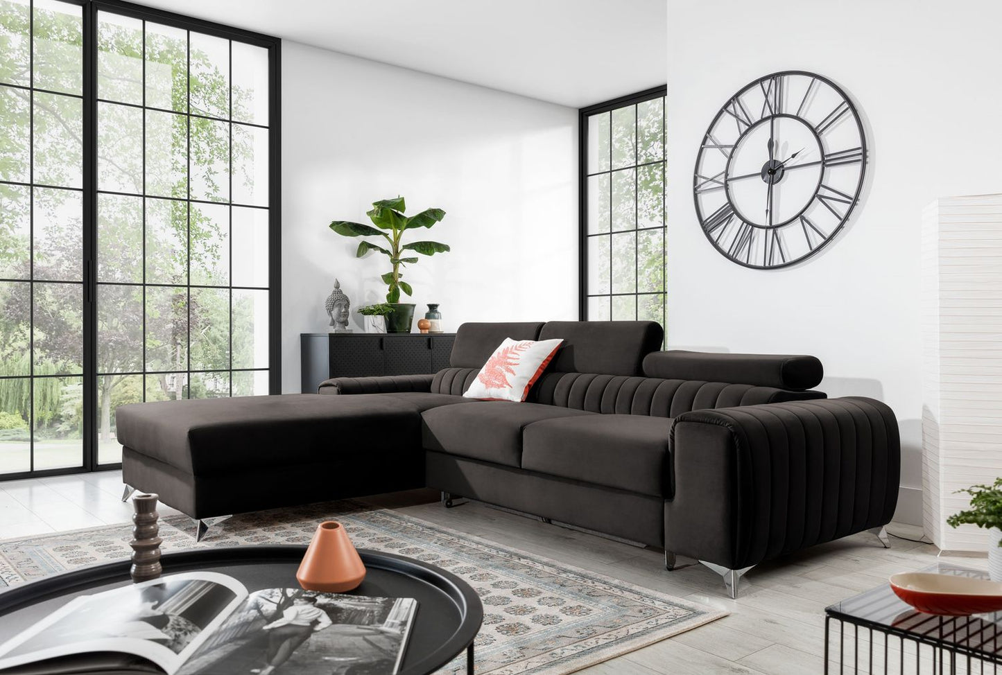 Corner Sleeper Sofa Grayson 26 | size: Width: 275cm, Height: 98cm, Depth: 205cm | color: Riviera | image: 1 | variant: 1014647