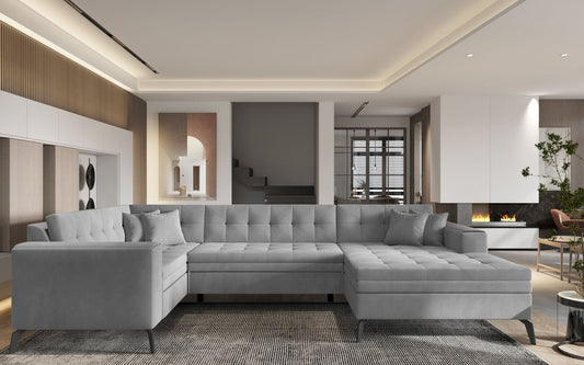 Corner Sleeper Sofa Grimsby 16 | size: Width: 340cm, Height: 93cm, Depth: 180cm | color: Nube | image: 1 | variant: 1015861