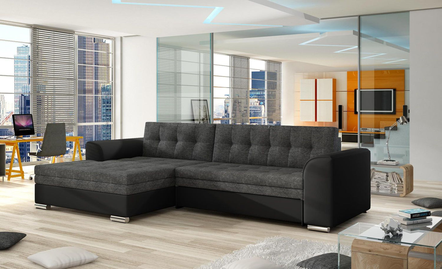 Corner Sleeper Sofa Hexham 11 | size: Width: 275cm, Height: 87cm, Depth: 165cm | color: Sawana/Soft | image: 1 | variant: 1015201