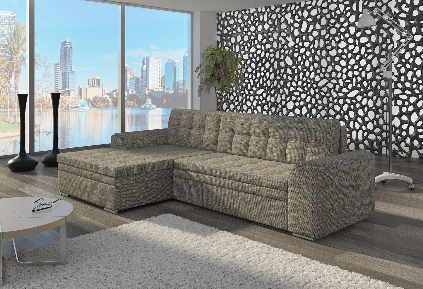 Corner Sleeper Sofa Hexham 18 | size: Width: 275cm, Height: 78cm, Depth: 165cm | color: Berlin | image: 1 | variant: 1015208