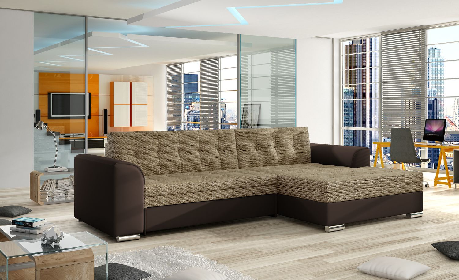 Corner Sleeper Sofa Hexham 6 | size: Width: 275cm, Height: 78cm, Depth: 165cm | color: Berlin/Soft | image: 1 | variant: 1015196