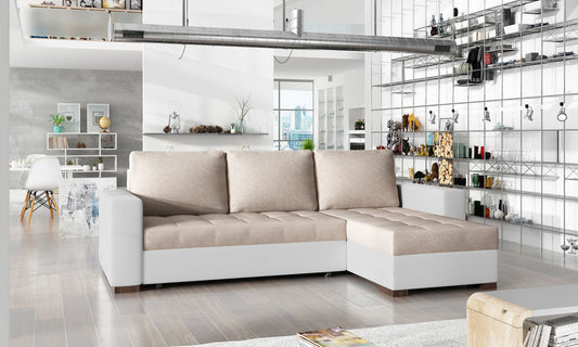 Corner Sleeper Sofa Hinckley 18 | size: Width: 237cm, Height: 90cm, Depth: 57cm | color: Dora/Soft | image: 1 | variant: 1017123
