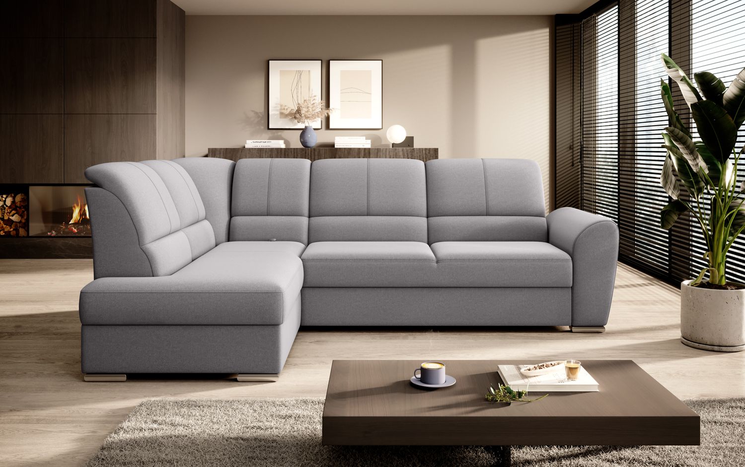 Corner Sleeper Sofa Horncastle 2 | size: Width: 270cm, Height: 93cm, Depth: 186cm | color: Gojo | image: 1 | variant: 1016216