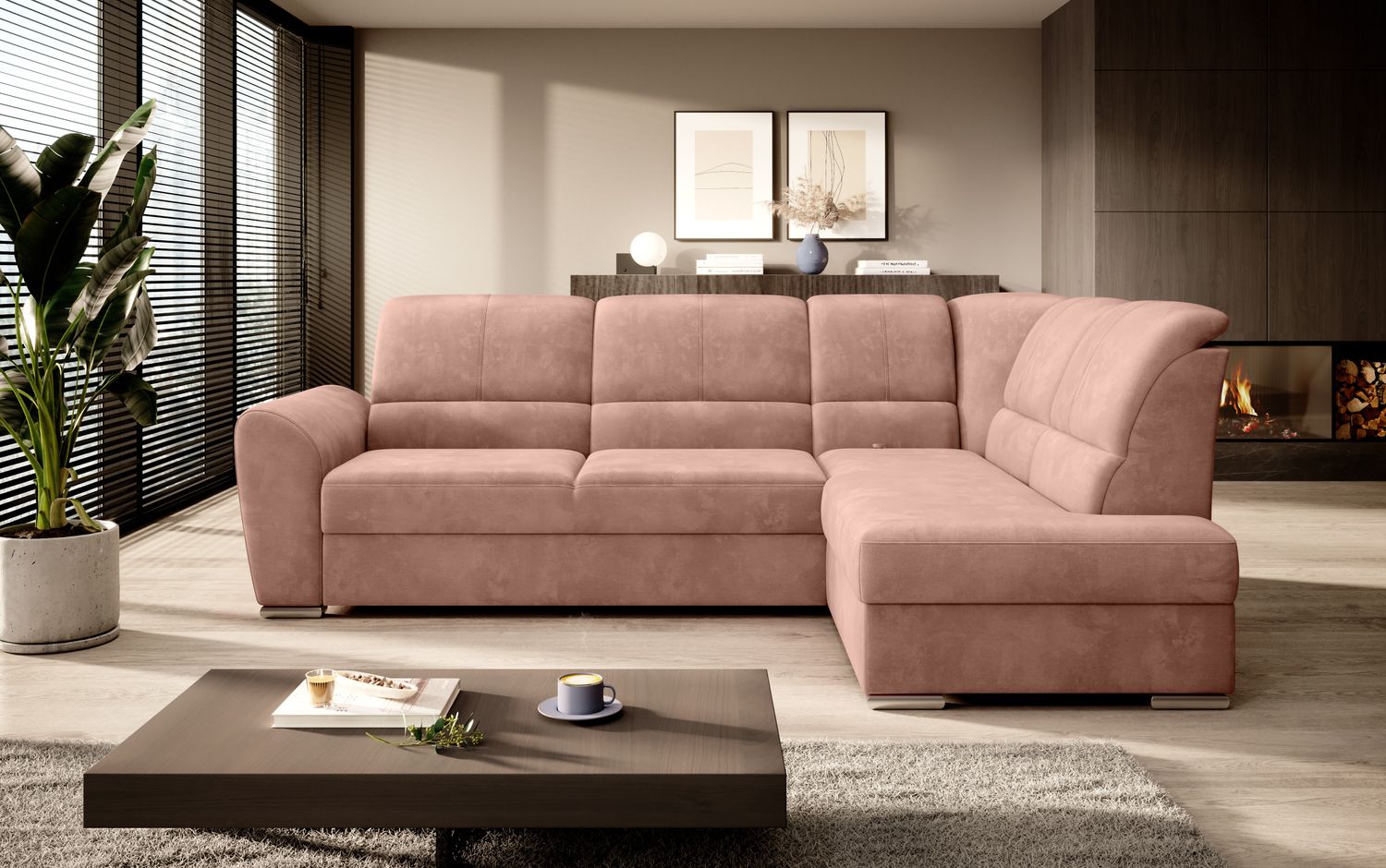 Corner Sleeper Sofa Horncastle 65 | size: Width: 270cm, Height: 93cm, Depth: 186cm | color: Nube | image: 1 | variant: 1016279