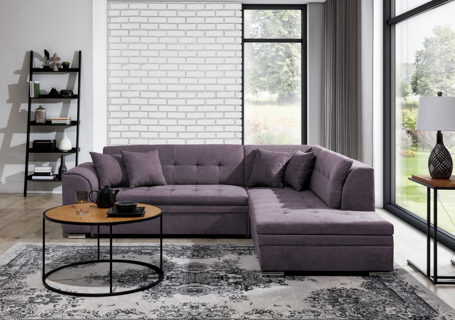 Corner Sleeper Sofa Kettering 20 | size: Width: 260cm, Height: 80cm, Depth: 205cm | color: Poco | image: 1 | variant: 1017250