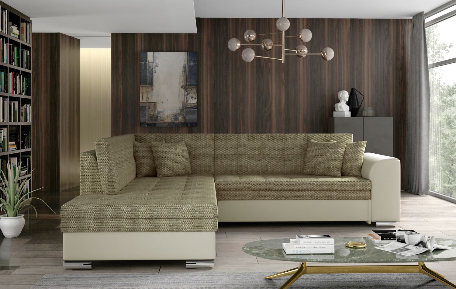 Corner Sleeper Sofa Kettering 32 | size: Width: 260cm, Height: 80cm, Depth: 58cm | color: Berlin/Soft | image: 1 | variant: 1017262