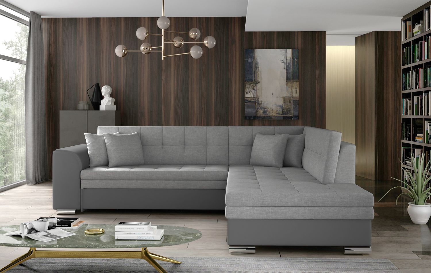 Corner Sleeper Sofa Kettering 38 | size: Width: 260cm, Height: 80cm, Depth: 58cm | color: Sawana/Soft | image: 1 | variant: 1017268