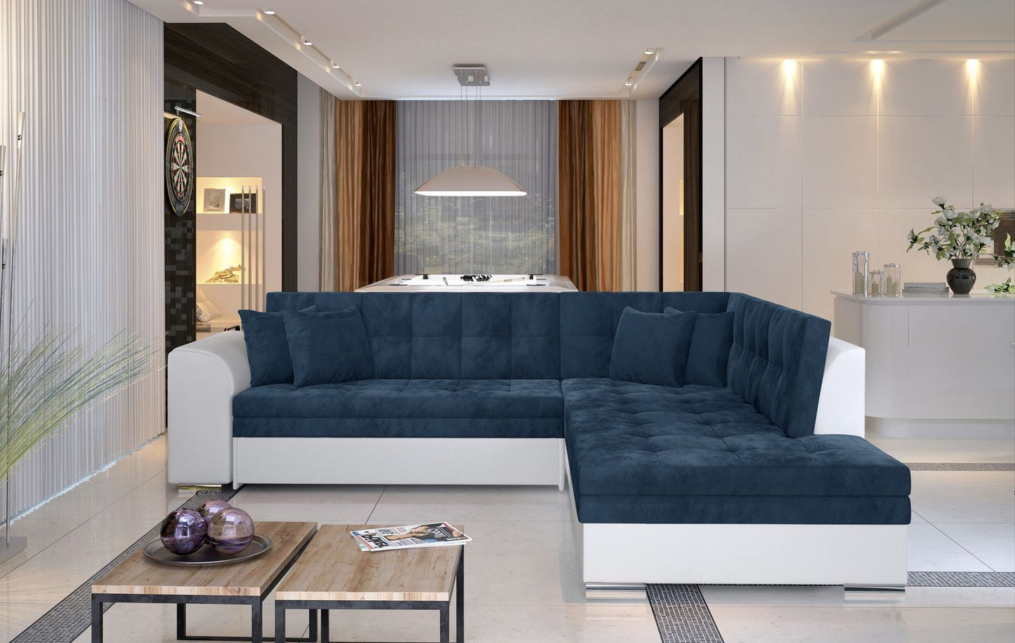 Corner Sleeper Sofa Kettering 39 | size: Width: 260cm, Height: 80cm, Depth: 58cm | color: Kronos/Soft | image: 1 | variant: 1017269