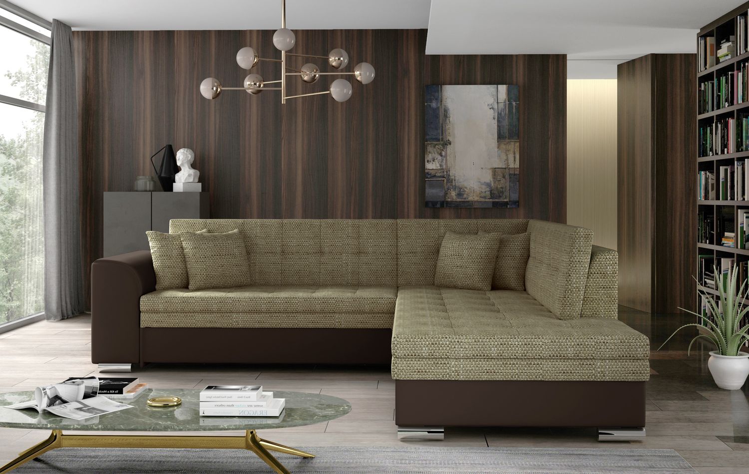 Corner Sleeper Sofa Kettering 50 | size: Width: 260cm, Height: 80cm, Depth: 58cm | color: Berlin/Soft | image: 1 | variant: 1017280