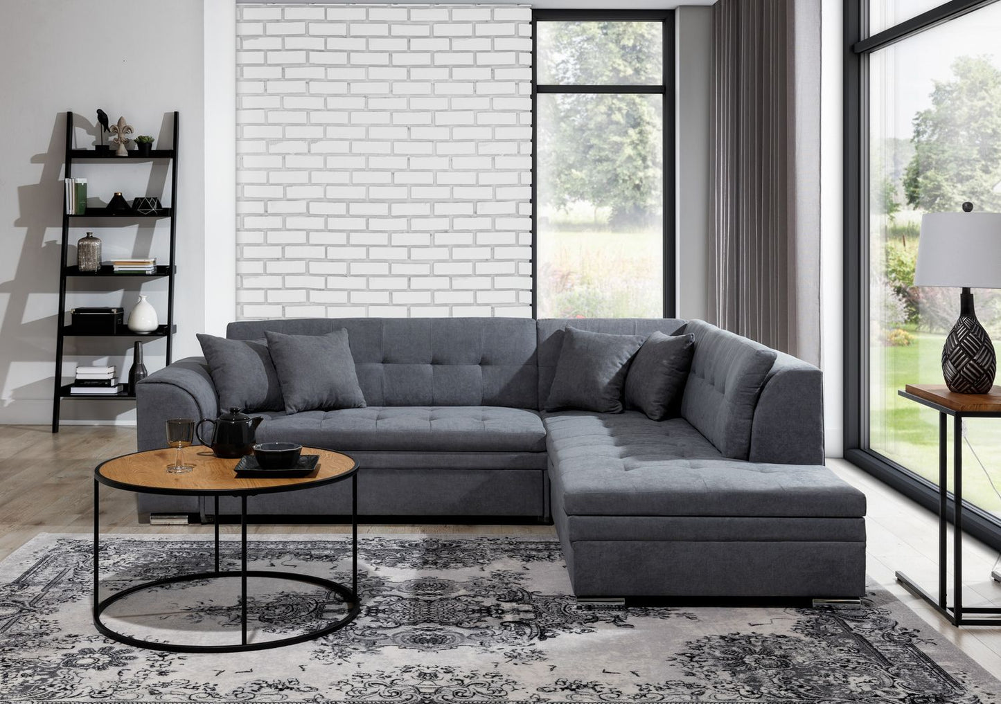 Corner Sleeper Sofa Kettering 69 | size: Width: 260cm, Height: 80cm, Depth: 58cm | color: Soro | image: 1 | variant: 1017299