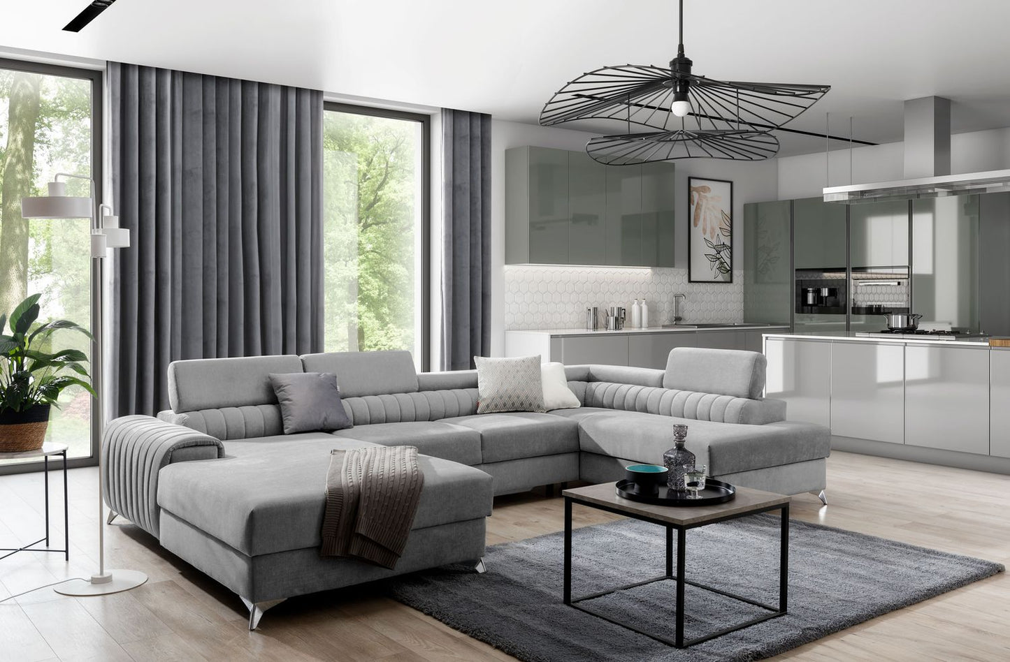 Corner Sleeper Sofa Lacante 20 | size: Width: 354cm, Height: 92cm, Depth: 202cm | color: Gojo | image: 1 | variant: 1014737