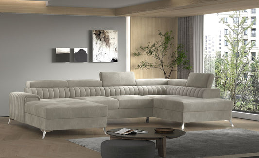 Corner Sleeper Sofa Lacante 27 | size: Width: 347cm, Height: 92cm, Depth: 202cm | color: Sola | image: 1 | variant: 1014744