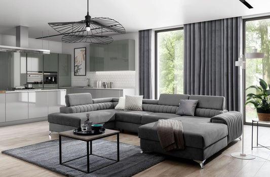 Corner Sleeper Sofa Lacante 3 | size: Width: 354cm, Height: 92cm, Depth: 202cm | color: Gojo | image: 1 | variant: 1014720