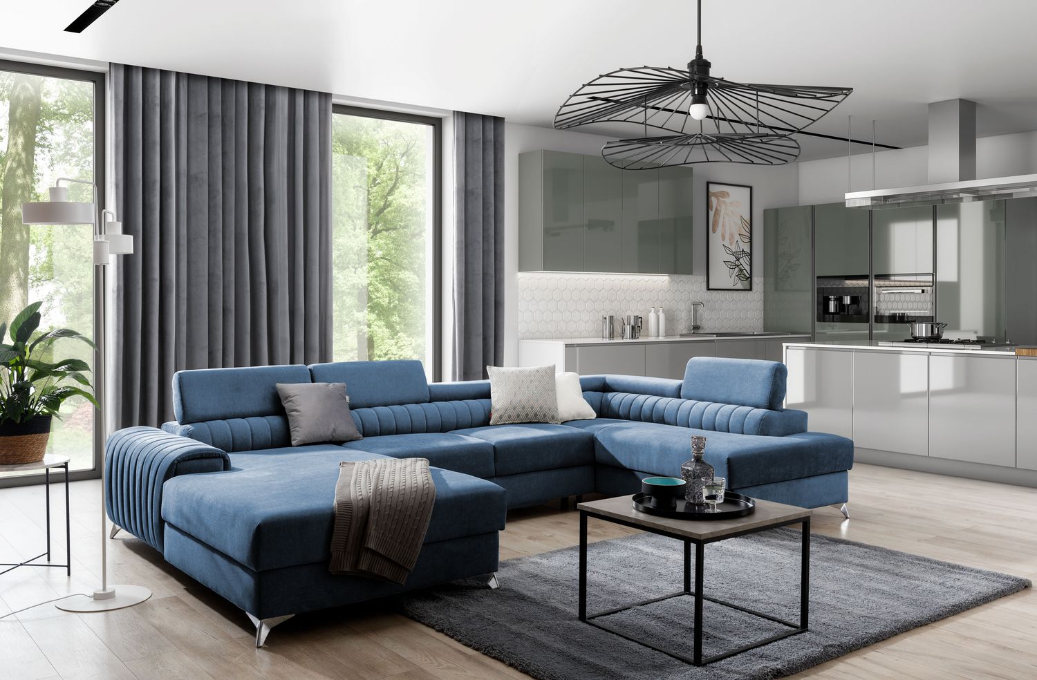 Corner Sleeper Sofa Lacante 34 | size: Width: 354cm, Height: 92cm, Depth: 202cm | color: Gojo | image: 1 | variant: 1014751