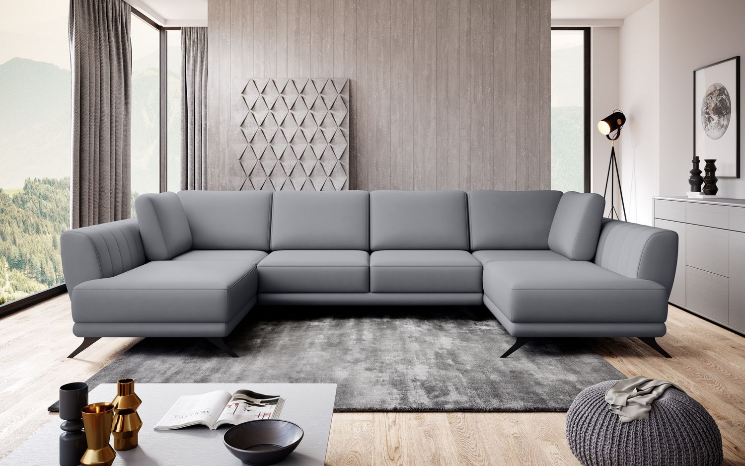 Corner Sleeper Sofa Larco 4 | size: Width: 362cm, Height: 90cm, Depth: 191cm | color: Poco | image: 1 | variant: 1014678