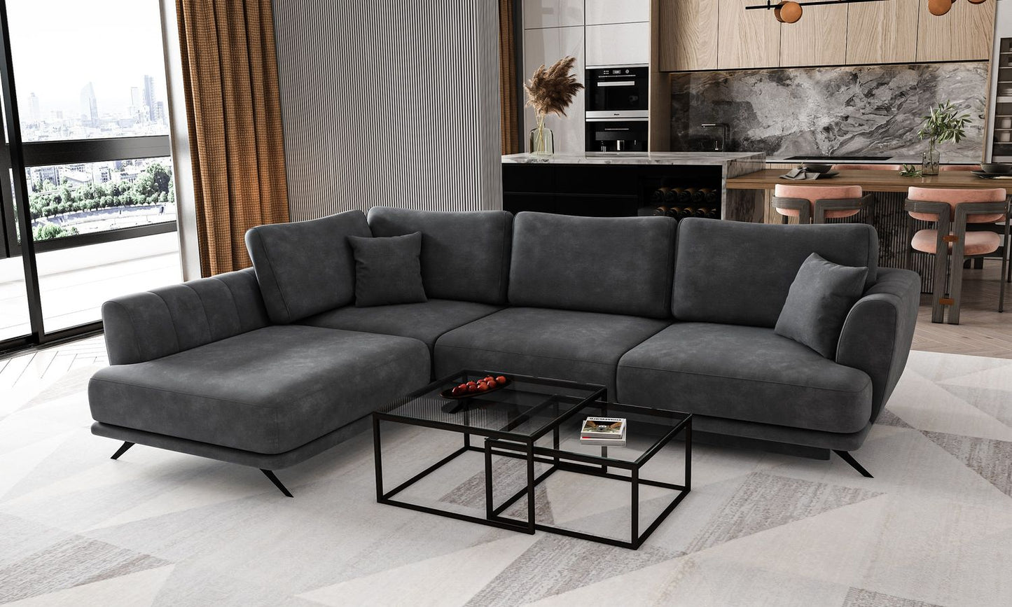 Corner Sleeper Sofa Larde 13 | size: Width: 276cm, Height: 90cm, Depth: 191cm | color: Nube | image: 1 | variant: 1014828