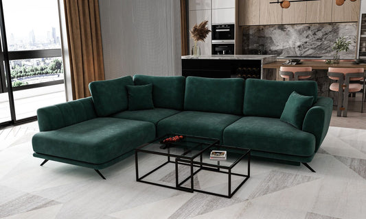 Corner Sleeper Sofa Larde 32 | size: Width: 276cm, Height: 90cm, Depth: 191cm | color: Nube | image: 1 | variant: 1014847