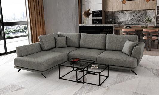 Corner Sleeper Sofa Larde 4 | size: Width: 276cm, Height: 90cm, Depth: 191cm | color: Flores | image: 1 | variant: 1014819