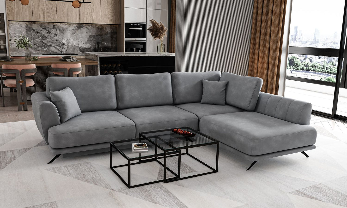 Corner Sleeper Sofa Larde 43 | size: Width: 276cm, Height: 90cm, Depth: 191cm | color: Nube | image: 1 | variant: 1014858