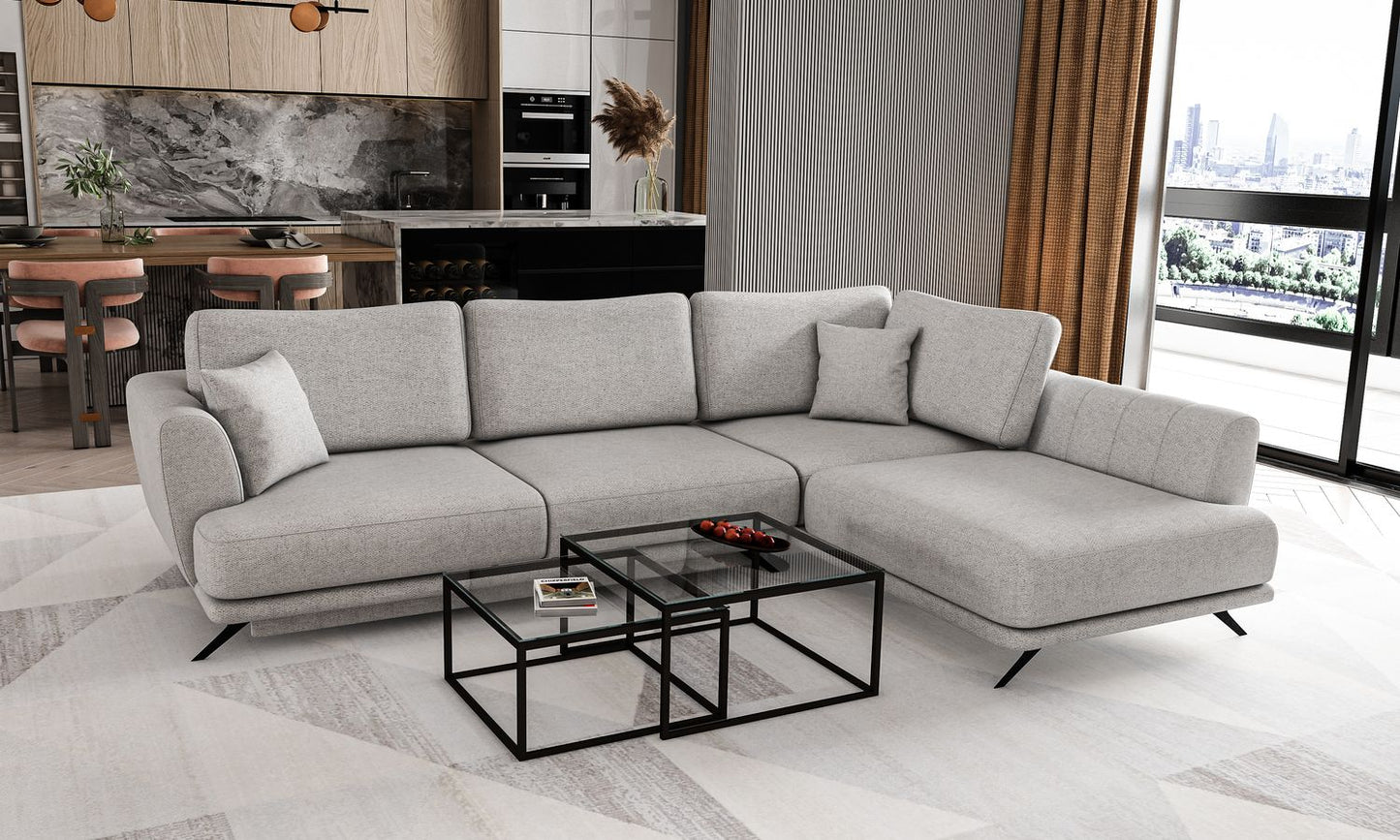 Corner Sleeper Sofa Larde 44 | size: Width: 276cm, Height: 90cm, Depth: 191cm | color: Borneo | image: 1 | variant: 1014859