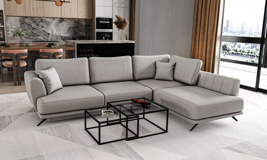 Corner Sleeper Sofa Larde 48 | size: Width: 276cm, Height: 90cm, Depth: 191cm | color: Sola | image: 1 | variant: 1014863
