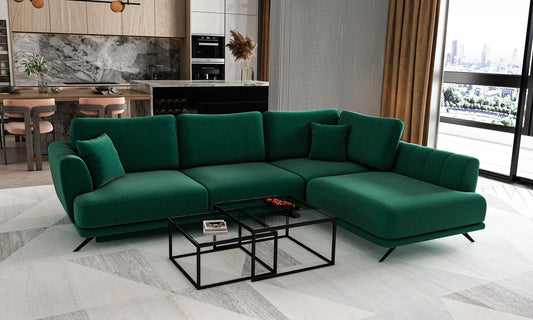 Corner Sleeper Sofa Larde 72 | size: Width: 276cm, Height: 90cm, Depth: 191cm | color: Lukso | image: 1 | variant: 1014887